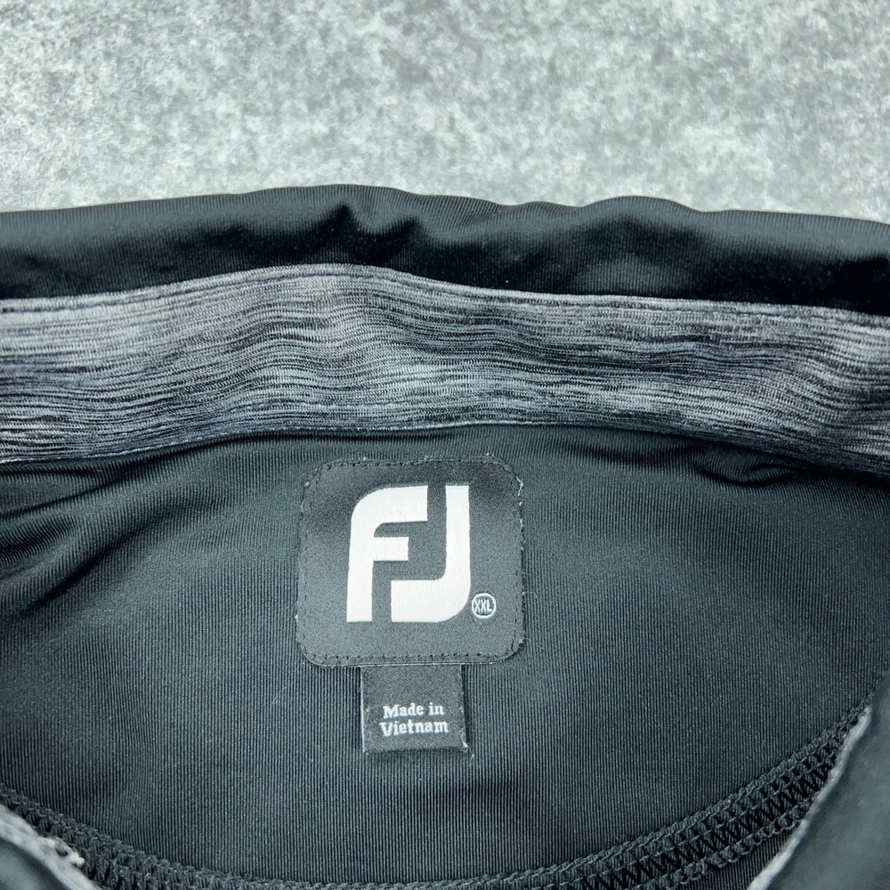 Footjoy Polo Shirt Men 2XL Black Gray Purple Old South Performance Golf Stretch - Picture 4 of 13